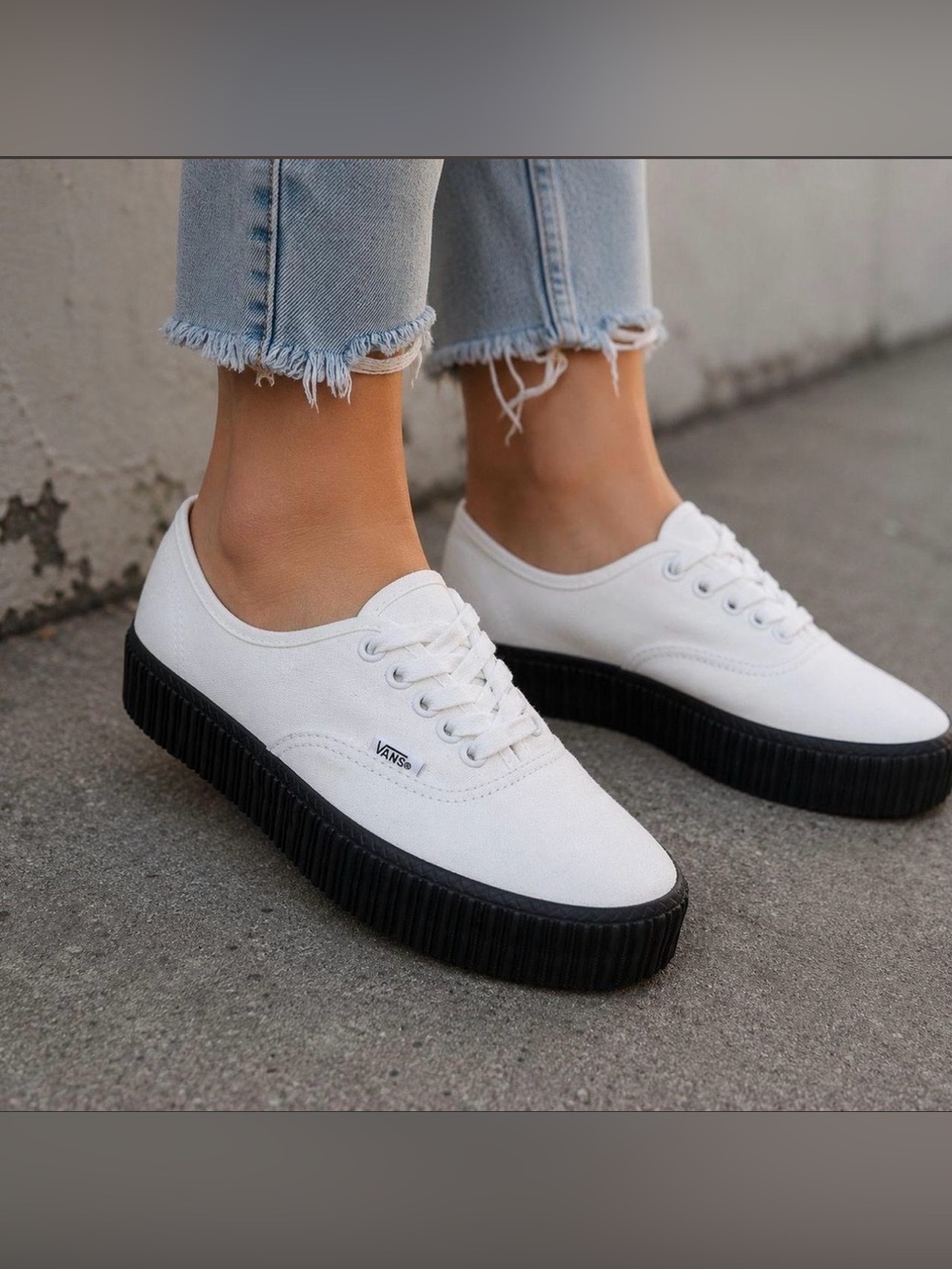 Vans Authentic Creeper Shoe, White/Black, NWOT, Women’s Size 7.5 (EUR 38) - Picture 12 of 13